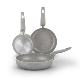 Набір каструль KASANOVA для традиційних плит, антипригарне покриття, набір посуду, здорове, швидке та рівномірне приготування їжі. Виготовлено в Італії (3 шт.)