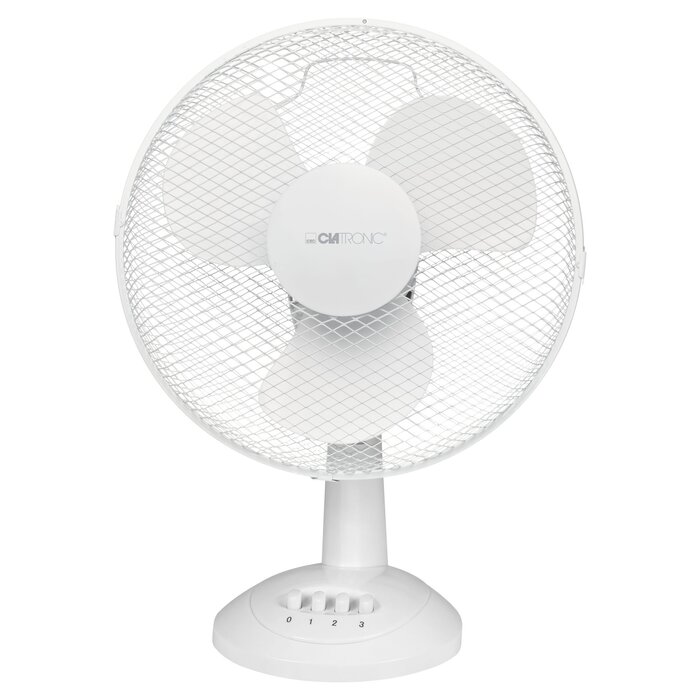 Вентилятор Clatronic® з функцією гойдання | Тихий вентилятор 3 швидкості | Діаметр 30 см | Настільний вентилятор 40W | VL 3602 (Білий)