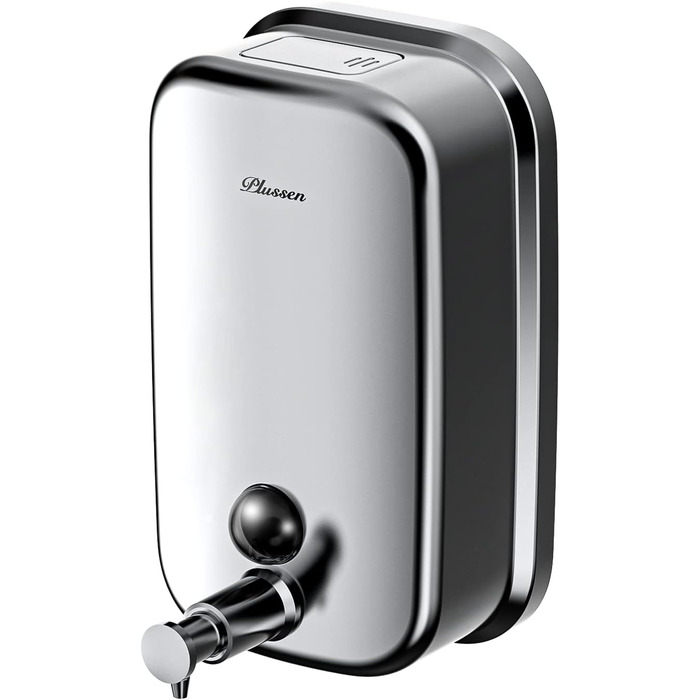 Stainless Steel Wall Mounted Soap Dispenser - 800ml Capacity - Hygienic Push Button - Rustproof & Leakproof