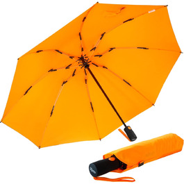 Штормовий парасолька з волокна великого розміру 106 см - з кольоровими спицями (неоново-помаранчевий)