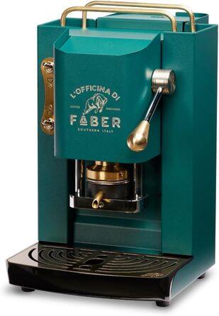 Faber Pro Deluxe Brass Coffee Machine with E.S.E. Paper Pads 44 mm