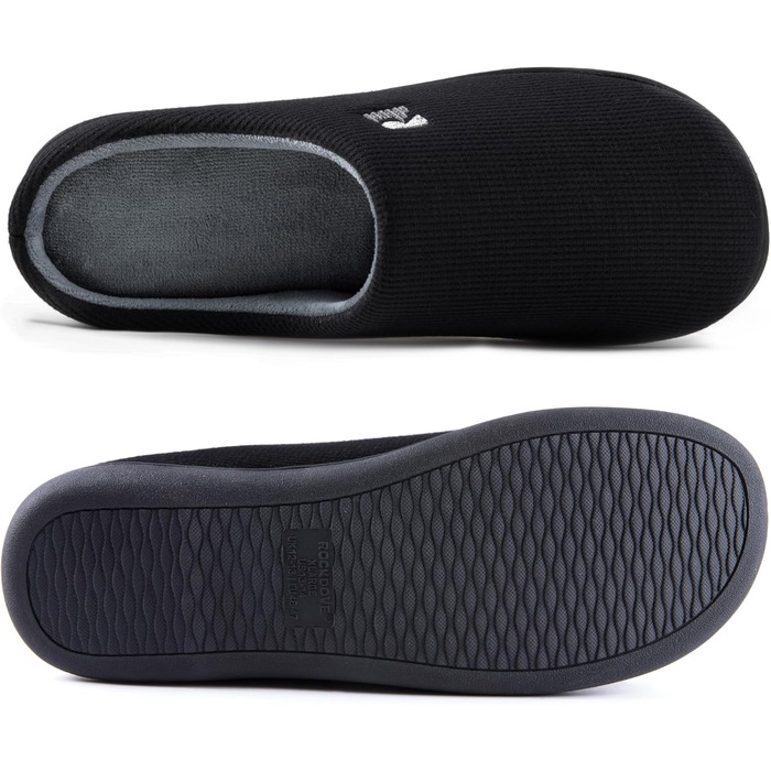 Чоловічі халапи RockDove Original з двокольоровою підошвою з memory foam, 49.5 EU, чорний та сірий