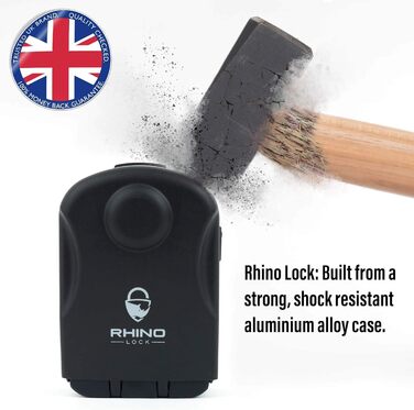 Rhino Lock - Сейф для ключів на стіну з комбінацією, чорний - Pro