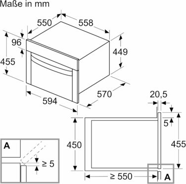 Вбудована мікрохвильова піч NEFF HLAWG25S3, 50x38 см, з конвекцією, LED-дисплей, автоматичні програми, Easy Clean, чорний колір