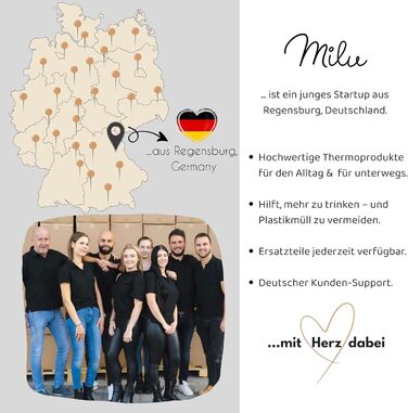 Термокружка Milu 370 мл, 450 мл: сталева, подвійні стінки, для кави з собою, не протікає, автокружка, термокружка, travel mug (сірий)