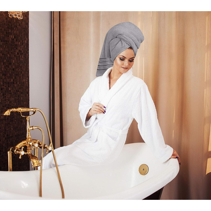 Набір рушників Utopia Towels 8 шт. з петлею для підвішування, 97% бавовна, швидковисихаючі: 2 великі, 2 середні, 4 маленькі (Кюл-Сірий)