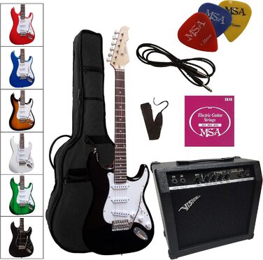 Електрогітара GW25 (білий) у комплекті з підсилювачем 45W, чохлом, ремінком, струнами та 3 медіаторами