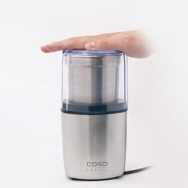 Електрична кавомолка та подрібнювач CASO Coffee & Kitchen Flavour з нержавіючої сталі - для кави, песто, горіхів, спецій