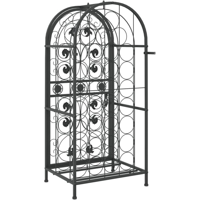 vidaXL Wine Rack 35 Bottles Metal Bottle Rack Bottle Stand Wine Cabinet (45 x 36 x 100 cm)