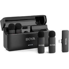Мікрофон петличний Boya BY-V4U бездротовий для iPhone 15, Android, смартфонів, відеозйомки, подкастів, інтерв'ю, YouTube
