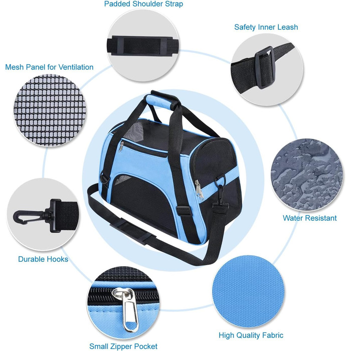 Трансформер для перевезення домашніх тварин: котів, собак, кроликів, хом'яків. Підходить для авіаперельотів. М'яка сумка-переноска з плечовим ремінцем (M - 47x27x28 см, до 5 кг)