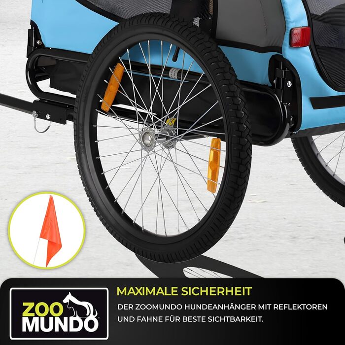 Фahrradanhänger Zoomundo Buddy для собак, тюркіс (транспортування собак)
