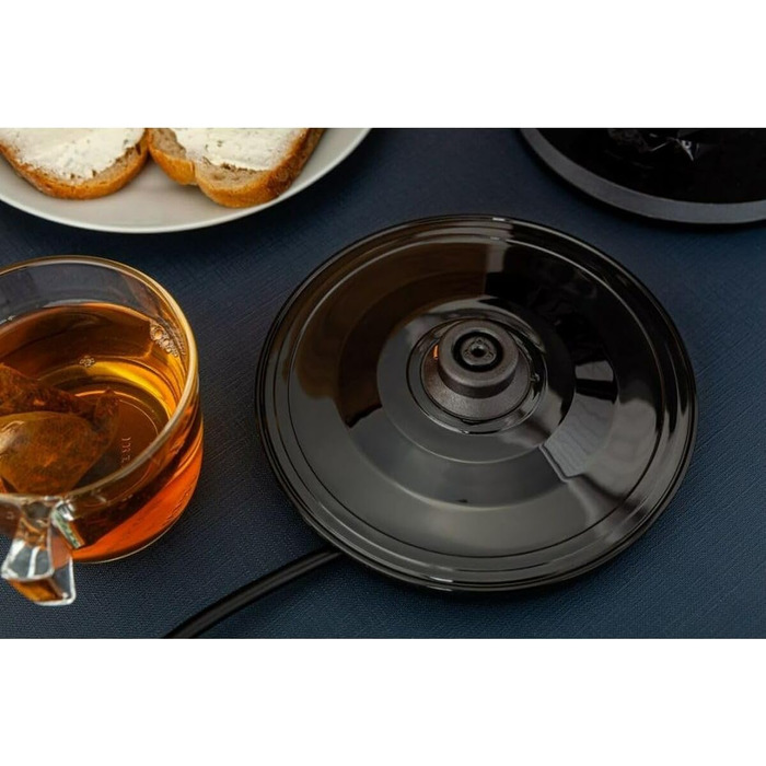 Eldom VENO Retro Kettle - 1.5L, 3000W, Rapid Boil, Vintage Design with Grid Pattern, Removable Scale Filter - White Delux (Black)