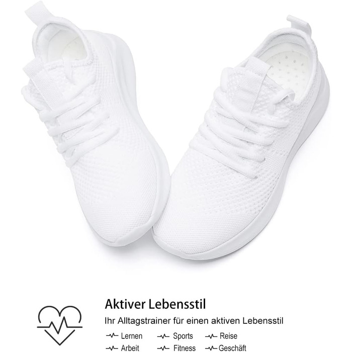 Жіночі кросівки для бігу та занять спортом, білі, дихаючі, легкі, розмір 39 EU