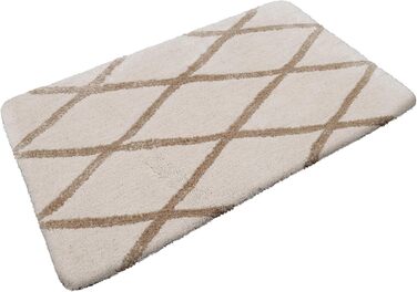 Homie Living Bath Mat, Non-Slip and Washable, Plush and Soft Pile, San Bosa (70 x 120 cm, Beige Sand) Beige Sand 70 x 120 cm