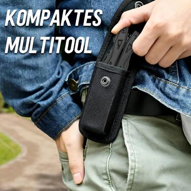 Мультитул 26-в-1 для чоловіків: інструмент EDC з ніжцем, плоскогубцями, кусачками, набором біт для викрутки та іншим. Ідеально для виживання, кемпінгу та повсякденного використання. Виготовлений з нержавіючої сталі, з сумкою для перенесення.