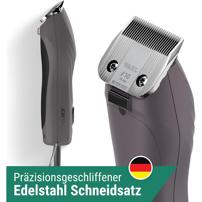 Машинка для стрижки собак та котів Agrarzone KM10+ з набором гребінців - професійний інструмент для грумерів та ветеринарів, тиха та з низькою вібрацією