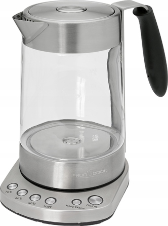 Електричний чайник Profi Cook 501020, 3000 Вт, 1,7 л, сріблястий/сірий