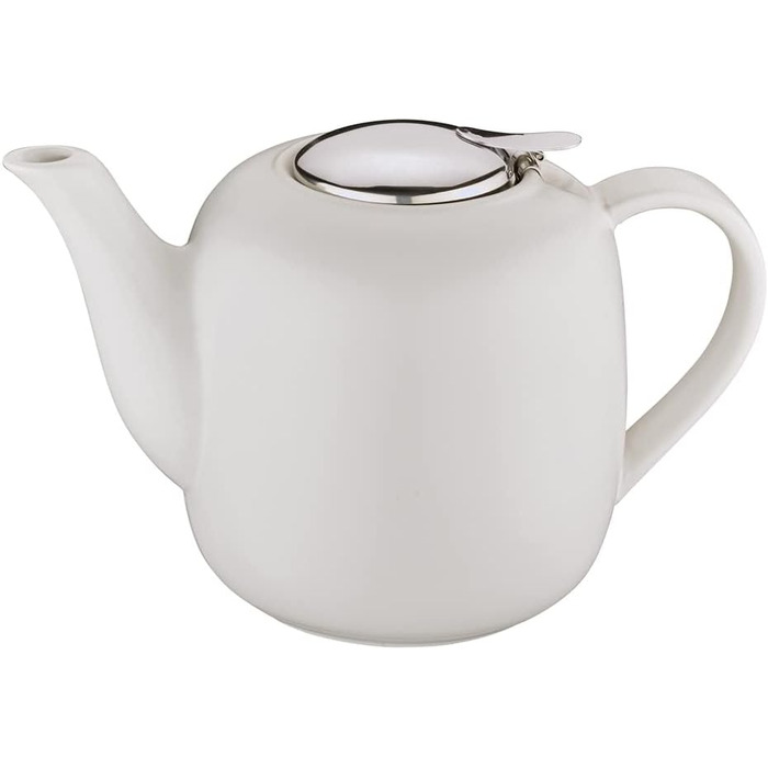 Küchenprofi Teapot LONDON, Ceramic, 8 Cups, Thermos Flask Dishwasher-Safe, Teapot 1.5 Liter, Optimal Heat Retention, Teapot with Infuser, Insulated Teapot (White)