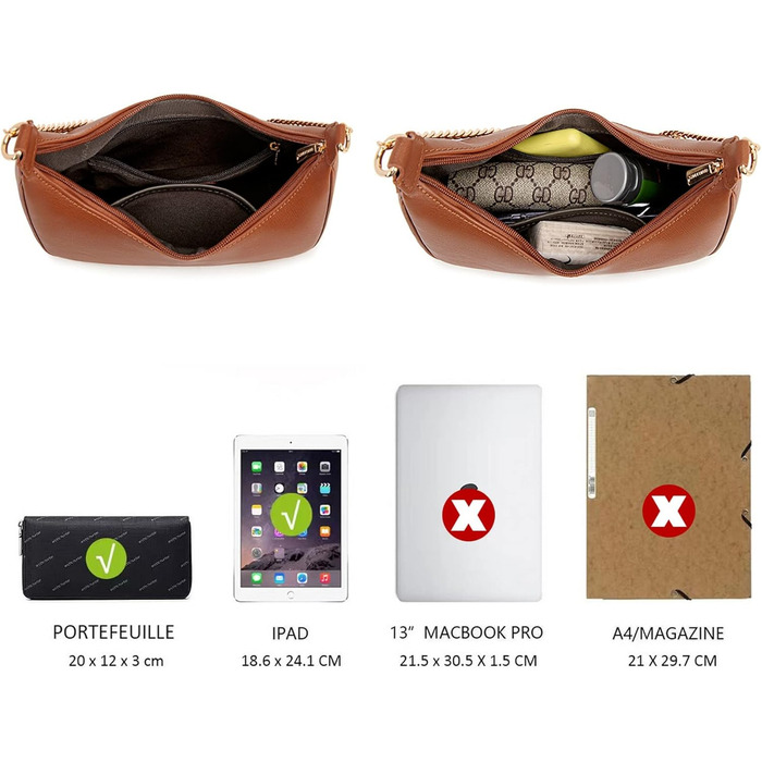 Стильна жіноча сумка-кросбоді David Jones з ланцюжком, біла, PU шкіра, елегантна клатч для вечірки та повсякденного використання