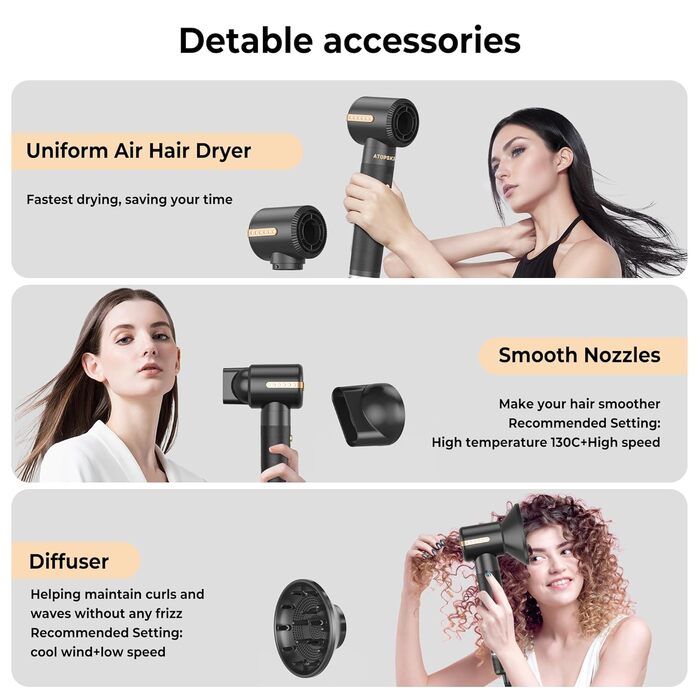 Мультистайлер Airstyler Pro 7-в-1: Фен, дифузор, локони, термощітка, випрямляч, чорний