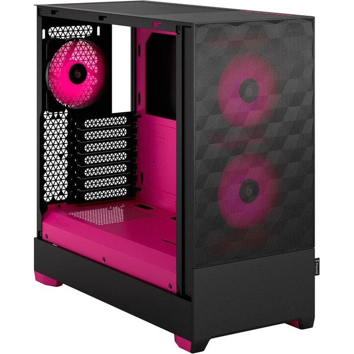 Корпус для ПК Fractal Design Pop Air RGB Magenta Core з темперованим склом, сітчаста передня панель, три RGB вентилятори 120 мм, ATX, Magenta Core