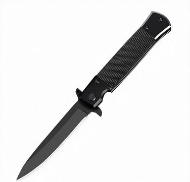 Eil Outdoor Folding Knife – Pocket Knife G10 Handle, Sharp One-Handed Knife Fishing Knife Blade made of Stainless Steel, Pocket Folding Knife Camping Gear for Fishing, Hunting, Sports Activities black