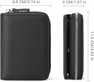 SENDEFN Wallet for Women, Leather Wallet for Women with Many Compartments, Small Women's Cardholder Wallet, RFID Protection Card Holder with Zipper and Many Compartments, Wallet