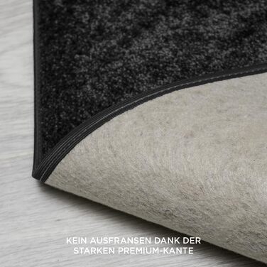 Килим для вітальні та спальні Carpet Studio Maine, 140x200 см, чорний, короткий ворс