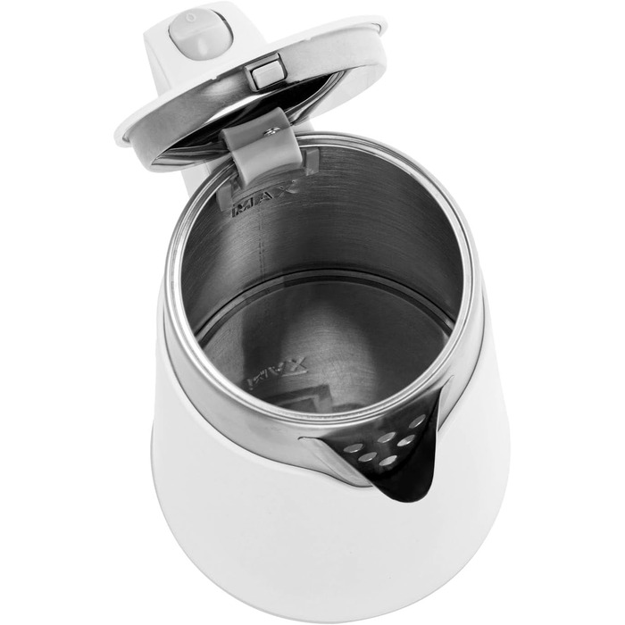 Електричний чайник Adler 0.6 л - компактний, бездротовий, з нержавіючої сталі, для кемпінгу та подорожей, ідеальний для літніх людей