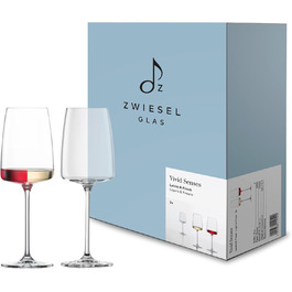 Zwiesel Glas Wine Glass Light & Fresh Vivid Senses (Set of 2), delicate all-purpose wine glasses, dishwasher-safe Tritan crystal glasses, Made in Germany (Art.-Nr. 122426)
