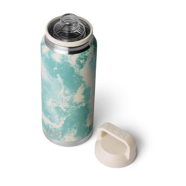 Термос-пляшка YETI Rambler 1л з нержавіючої сталі з герметичною кришкою Chug Cap для гарячих та холодних напоїв, Charcoal