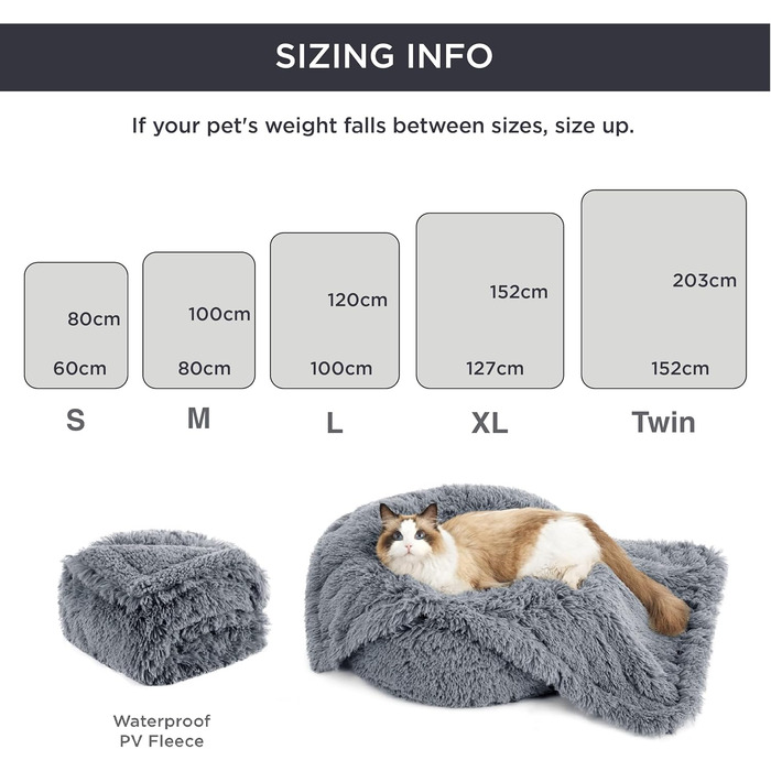 Водонепроникний коврик для собак BEDSURE 100x120 см - м'який, плюшевий, для великих собак та котів, сірий