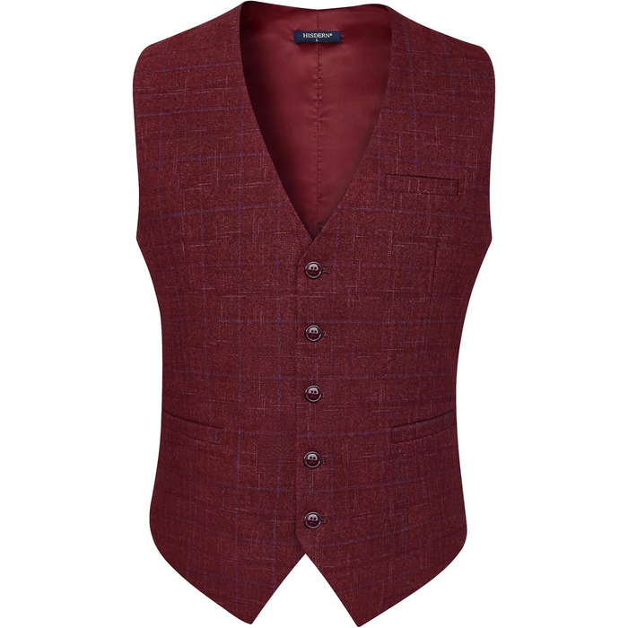 Жовта жилетка для костюма Hisdern Manner Formae - багряний колір, розмір XS