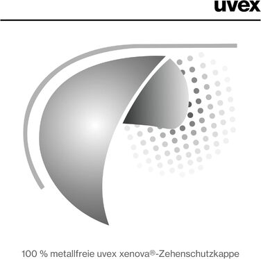 Черевики захисні Uvex 1 x-tended Support, S1 P SRC, для жінок та чоловіків, чорно-лімоний, 44 EU