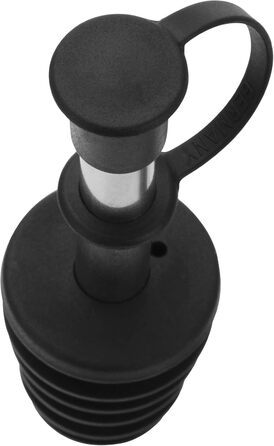 Виливний для пляшок Westmark 2 - Inox Eco-Pour, нержавіюча сталь, з кришкою, чорний/хромований