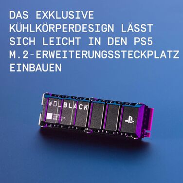 WD_BLACK SN850P 1TB NVMe SSD для PS5: Швидкий накопичувач для ігор з PCIe Gen4 та охолодженням