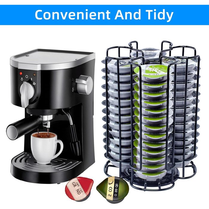 Тримач для капсул кави TegoVE сумісний з Tassimo, на 52 капсули, чорний