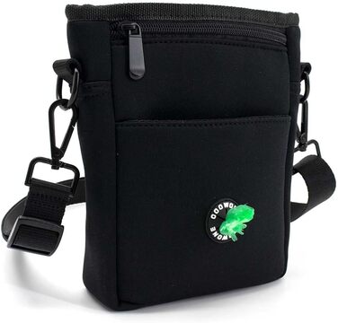 Сумка для ласощів для собак COOWONE Leckerlibeutel, з тримачем для пакетів, поясна сумка для прогулянок, тренувань, білих леопардах 2.0 (чорний 2.0)