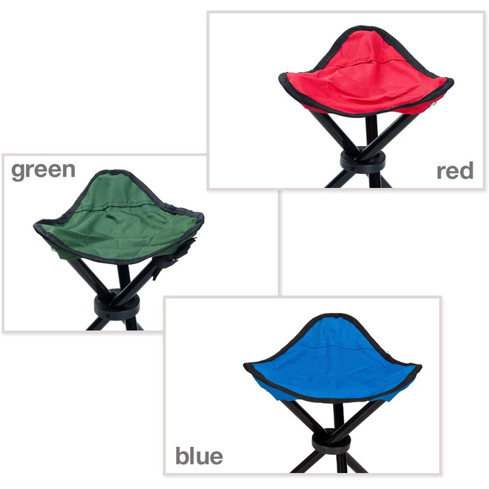 Зручний складаний стільчик-стійка для відпочинку на природі (червоний). Ідеально для пікніків, кемпінгу, риболовлі, туризму та відпочинку в саду. Легкий, портативний, 3-ногий, з тканини для вітрил.