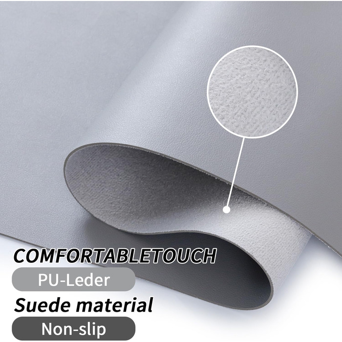 Килимок для столу Niviy з екошкіри XXL, 80x40 см: антиковзаючий, водонепроникний, для офісу та дому