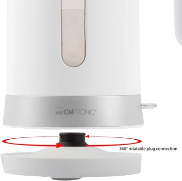 Електричний чайник Clatronic WK 3837: скляний, 1,7 л, без BPA, з підсвічуванням