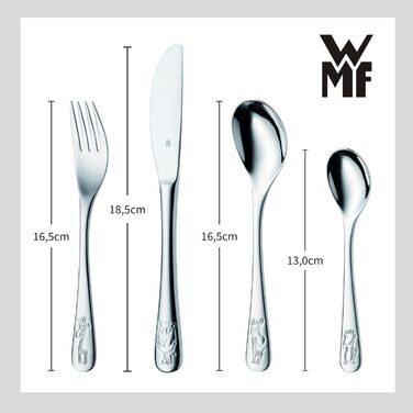 Набір дитячого посуду WMF Safari з гравіюванням імені - персоналізований набір посуду - індивідуальний хрещення, хлопчик/дівчинка - 4-частинний набір