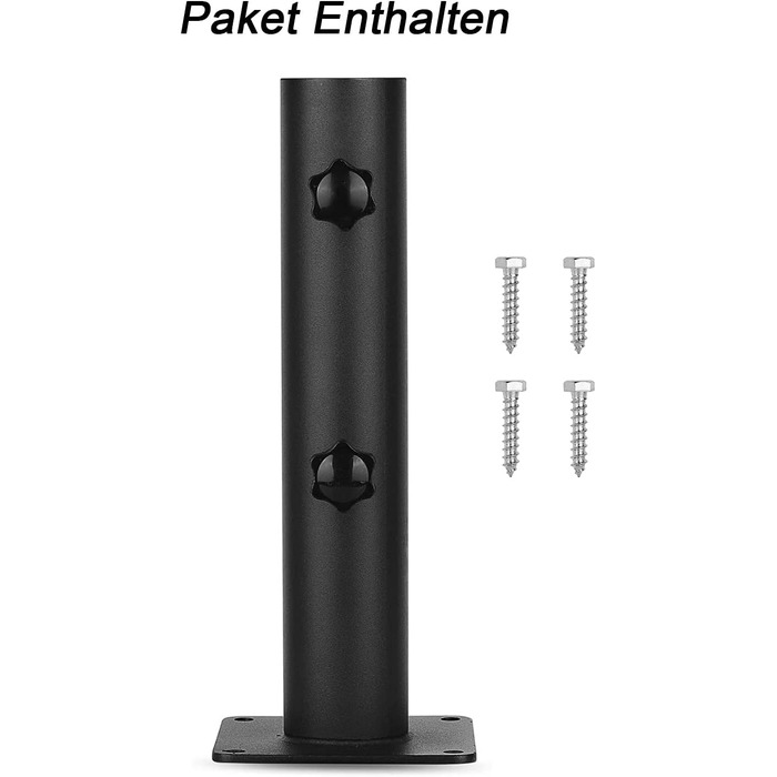 VANROUG Robust Square Patio Umbrella Base - Steel Umbrella Foot with Adjustable Knob, umbrella base for Garden, Decks, Terrace, Awning, Gazebo, Awning, etc.
