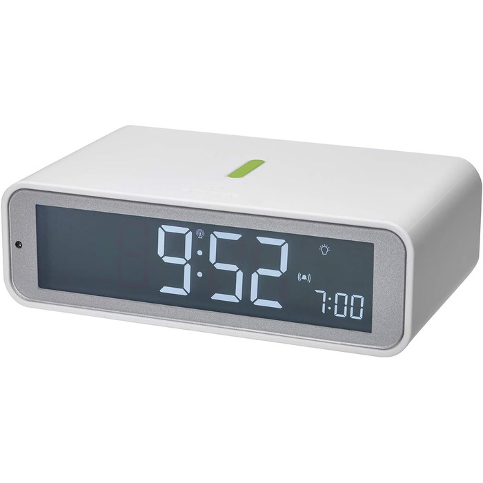 SELVA TFA Funkwecker Twist, with alarm activation through a 180-degree rotation, display illumination, gentle night light, light sensor, and snooze function (Anthracite)