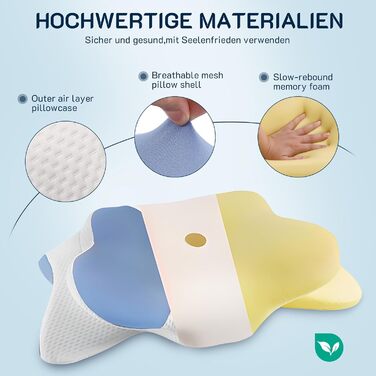 UrbanHomes Orthopedic Pillow, Anti-Snoring Pillow, Neck Support Pillow, Ergonomic Memory Foam Pillow for Side Sleepers, Back Sleepers & Stomach Sleepers neck pillow for men