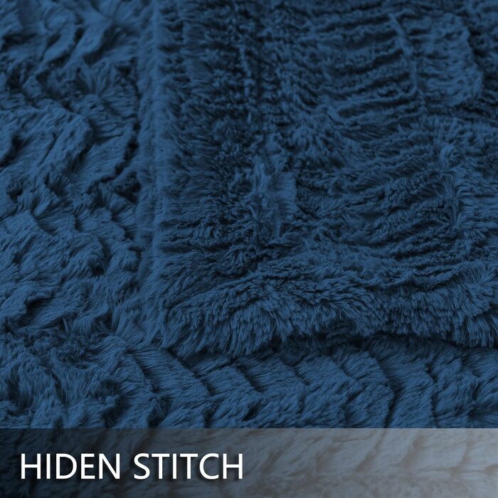 Тепла плюшева ковдра з штучного хутра YUSOKI 127x152,4 см - м'яка, затишна, для ліжка, крісла, дивана (Блакитно-зелений)