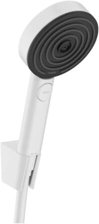 hansgrohe Pulsify Select S Shower Set, showerhead with hose and holder, hand shower with 3 spray modes Relaxation (Mattweiß - Matte White)