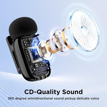 BOYA Mini 2: Бездротовий мікрофон-лавал'єр для iPhone 15/16/17 та Android з USB-C, 48kHz/24Bit, для Vlogging та TikTok