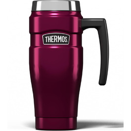 Термос König Travel Mug з нержавіючої сталі - Матовий чорний (470 мл) - Himbeere